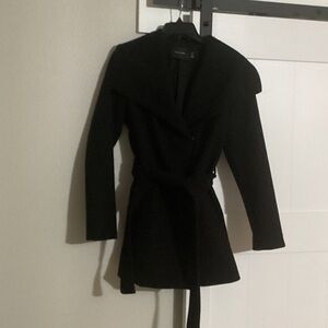Tahari Black Trench Coat